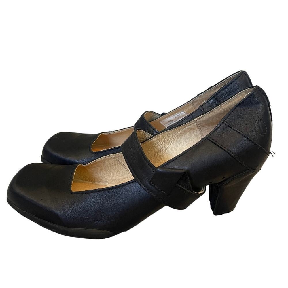 Sergio Tomani 9 Luxury Leather Mary Janes Slip On Straps Shoes Black EU39 - Picture 4 of 7